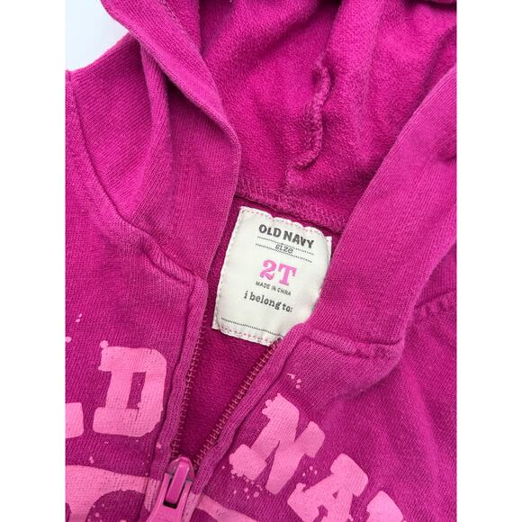 Old Navy | Girls' Zip-Up Hoodie | Size 2T | Pre-Owned | Comfy & Cute - Picture 3 of 4